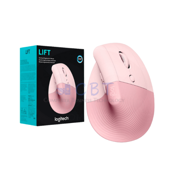 Logitech Lift - Ratón vertical - ergonómico-Rosa