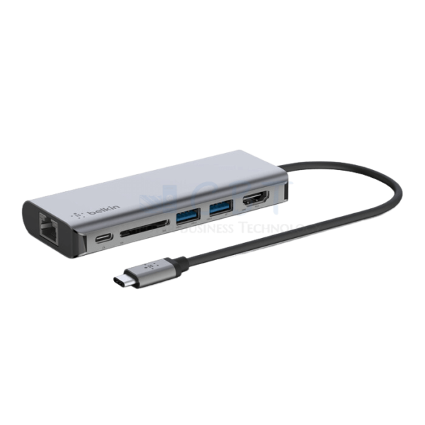 Belkin CONNECT USB-C 6-in-1 Multiport Adapter - Estación de conexión - USB-C