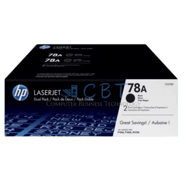 HP Toner   78A - Paquete de 2 - negro