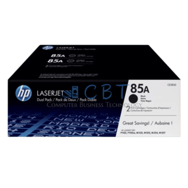 HP Toner  85A - Paquete de 2 - negro