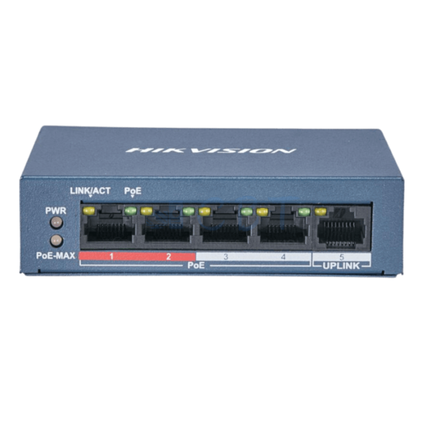 Hikvision Value Series DS-3E0105P-E/M(B) - Switch PoE 4 Puertos