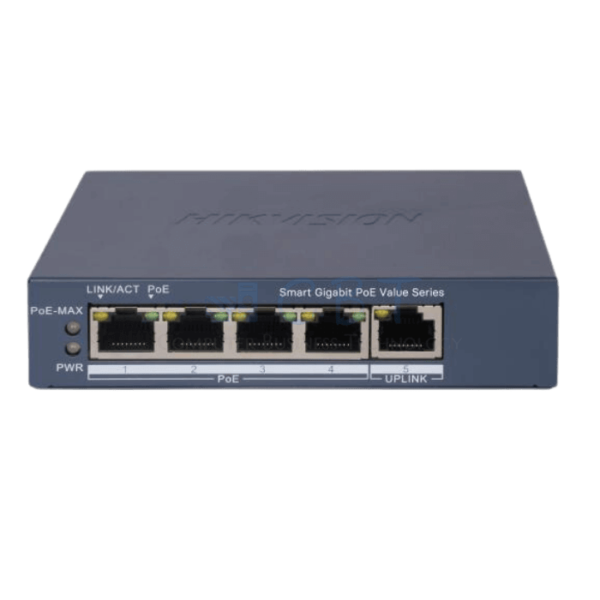 Hikvision -Switch PoE inteligente Gigabit de 4 puertos