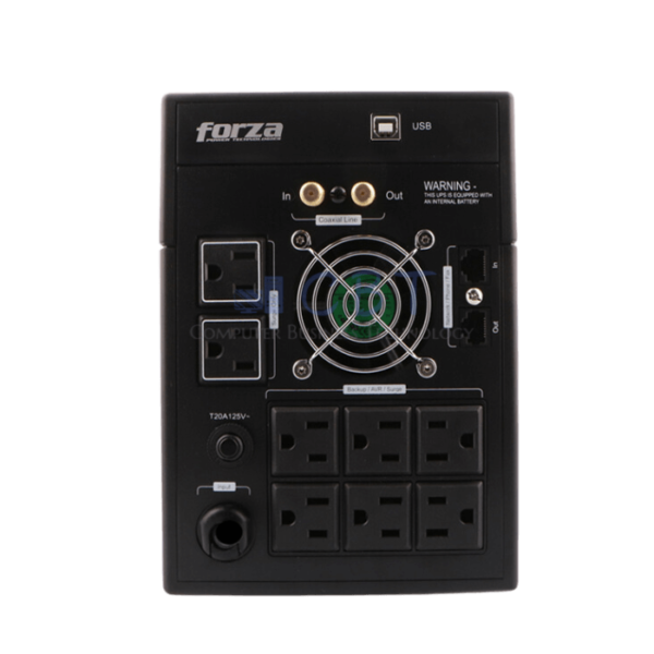 Forza UPS FX-FX-2200LCD 2200VA 1200W 8 Out 120V US plug - Imagen 2