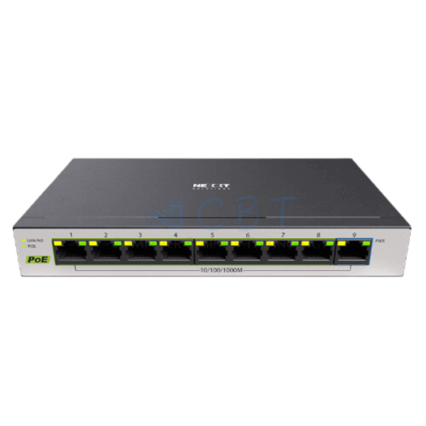 Nexxt - Switch - Gigabit Ethernet PoE+ de 9 puertos