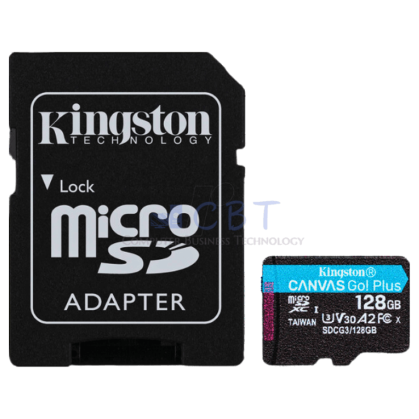 Kingston Canvas Go! Plus - Tarjeta de memoria flash (adaptador microSDXC a SD Incluido) - 128 GB