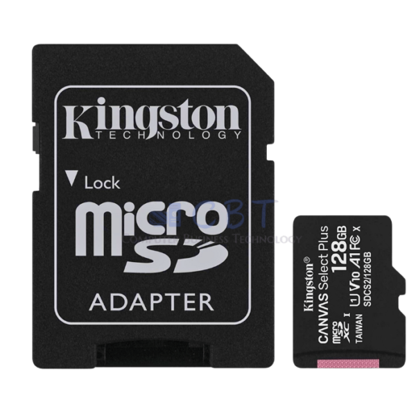 Kingston Canvas Select Plus - Tarjeta de memoria flash (adaptador microSDXC a SD Incluido) - 128 GB