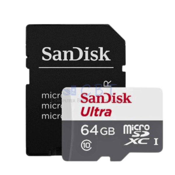 SanDisk Ultra - Tarjeta de memoria flash (adaptador microSDHC a SD Incluido) - 64 GB