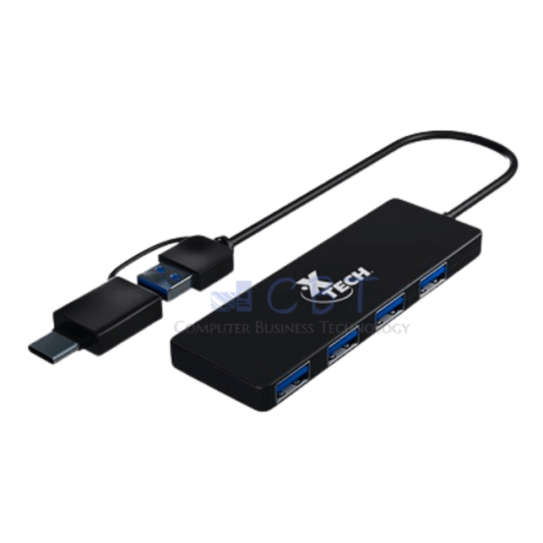 Xtech - Hub - 4 puertos - USB 3.0 XTC-390